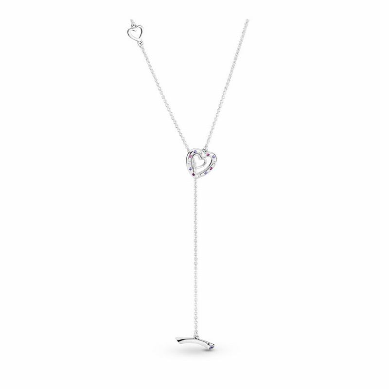 Pandora Bright Hearts Necklace Silver Egypt UG8247165